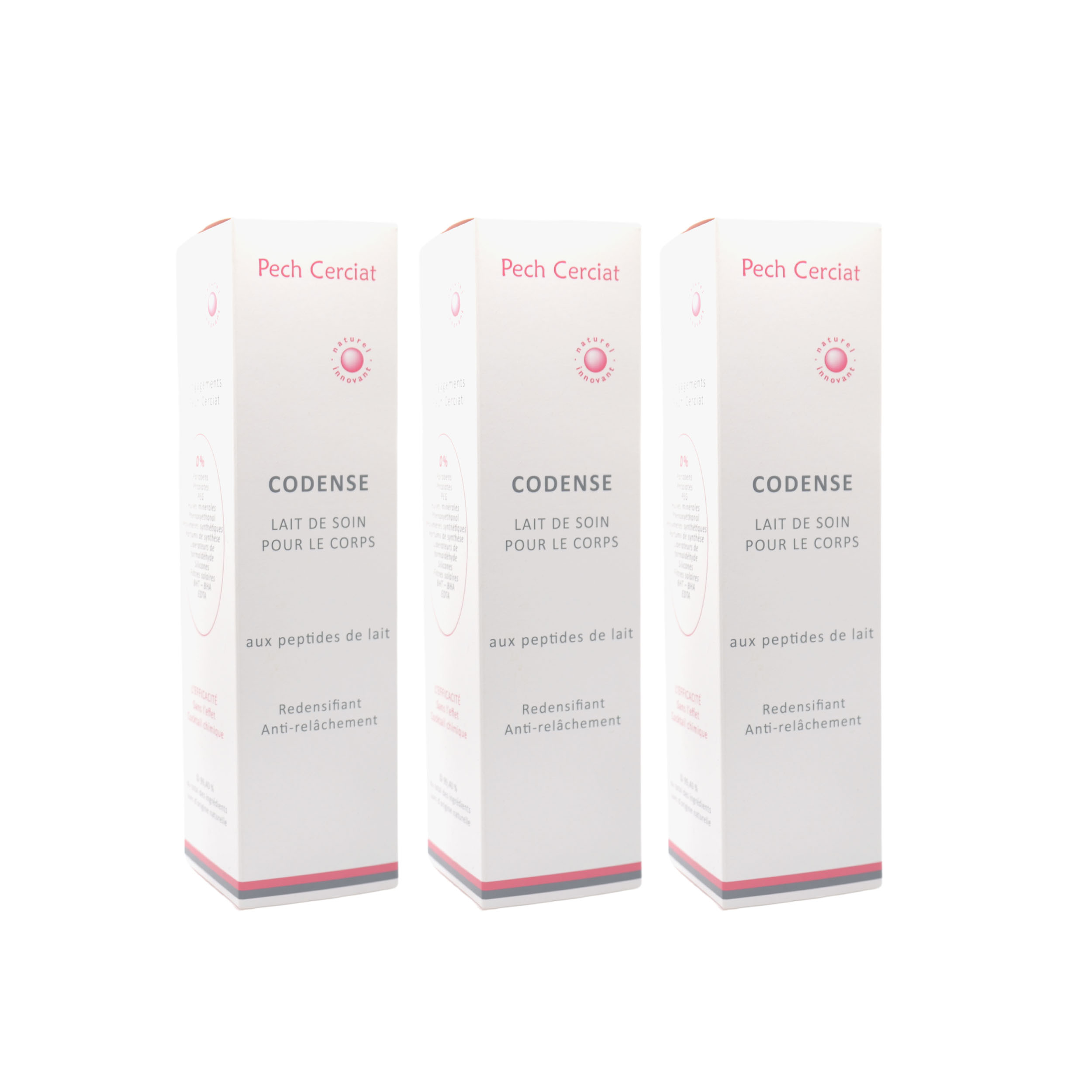 lot de 3 laits corps anti-âge raffermissant naturel Pech Cerciat peptides de lait Provence